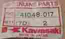 41048-017 Kawasaki Genuine Oem 1 Set Brake Shoes Part Nos