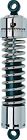412-4055c Progressive 412 Shocks 13inchrome Suspension Series