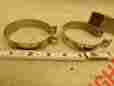 54205-52 Harley Nos Shock Cover Clamps Bands Panhead Duo Glide Sportster K Model Stainless Oem