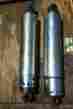 820-52702 Hard Drive Chrome Replica 13.5 Covered Rear Shocks Harley Ironhead Shovelhead Sportster Flh