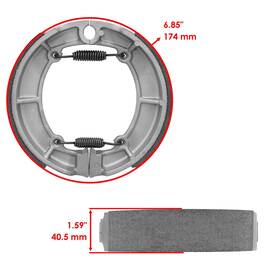 Caltric Fl1957bs154hy Rear Brake Shoes For Kawasaki 41048-1059 41048-1070