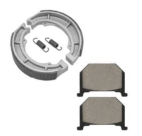Caltric Fl3006bs120hy Rear Brake Shoes Front Pads Suzuki Gn400 Gs450 Gs550 Ls650 Atv