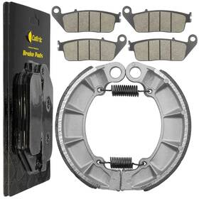 Caltric Fl4489bs122hy Front And Rear Brake Shoes For Honda Vf750c Vf750cd Magna Deluxe 1995-2003