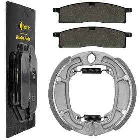 Caltric Fl4595bs126hy Front And Rear Brake Shoes For Yamaha Yz80 1986 1987 1988 1989 1990 1991 1992