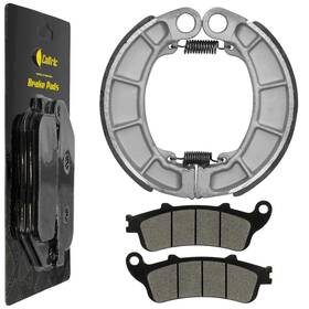 Fl5175bs144hy Caltric Front Brake Pads And Rear Shoes For Honda Ps250 Big Ruckus 250 2004-2007