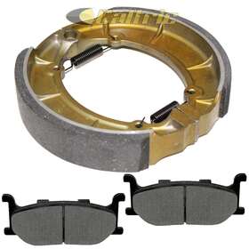 Fl5226bs148hy Caltric Brand New Front Brake Pads And Rear Shoes For Yamaha Xv535 Virago 535 1995-2000