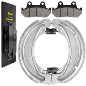 Fl5270bs150hy Caltric Front Brake Pads And Rear Shoes For Honda Vt500ft Ascot 1983 1984