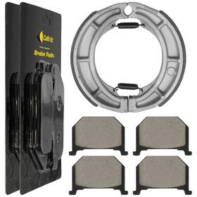 Fl5292bs151hy Caltric Front Brake Pads And Rear Shoes For Suzuki Gv700gl Madura 700 1985