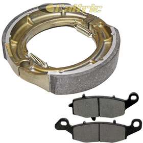 Fl5297bs151hy Caltric Front Brake Pads And Rear Shoes For Suzuki Vl800 Intruder 800 Volusia 2001-2004