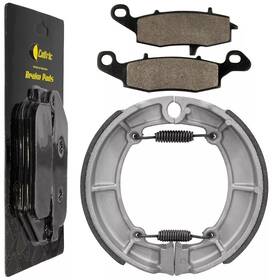 Fl5330bs154hy Caltric Front Brake Pads And Rear Shoes For Kawasaki Vn800b Vulcan 800 Classic 1996-2005