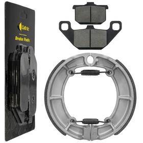 Fl5332bs154hy Caltric Front Brake Pads And Rear Shoes For Kawasaki Zl600a Eliminator 600 1986 1987