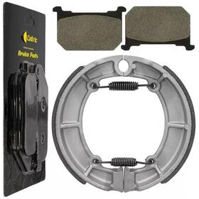 Fl5339bs154hy Caltric Front Brake Pads And Rear Shoes For Kawasaki Kz550a Kz550c Kz550m Kz550f 1980-84