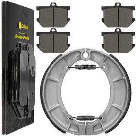 Fl6895bs148hy Caltric Front Brake Pads And Rear Shoes For Yamaha Xj650r Seca 650 1982
