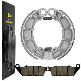 Caltric Fl7946bs149hy Front Brake Pads And Rear Shoes For Honda Vt600 Shadow 600 1993-2000