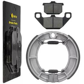 Fl8768bs154hy Caltric Front Brake Pads And Rear Shoes For Kawasaki 454 Ltd En450a 1985-1990