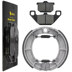 Fl8788bs154hy Caltric Front Brake Pads And Rear Shoes For Kawasaki Vulcan 500 En500a En500c Ltd 90-09