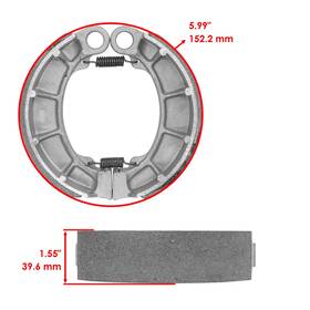 Fl8991bs149hy Caltric Rear Brake Shoes For Honda Gl500 Gl500i Silver Wing 500 Interstate 1981 1982