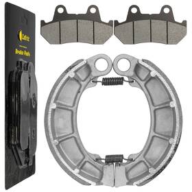 Fl8995bs149hy Caltric Front Brake Pads And Rear Shoes For Honda Vf500c V30 Magna 500 1984 1985