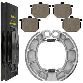 Fl8996bs149hy Caltric Front Brake Pads And Rear Shoes For Honda Cx500 Custom / Deluxe 1978 - 1981
