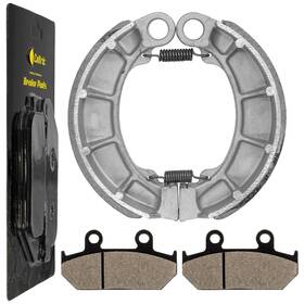 Fl9004bs149hy Caltric Front Brake Pads And Rear Shoes For Honda Vt600cd Shadow 600 Vlx Deluxe 1993
