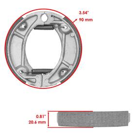 Caltric Gk1145bs110tt Rear Brake Shoes For Honda Xr100r 1985-2003 / Cr60r 1983 1984