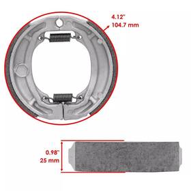 Gk1166bs113tt Caltric Front Brake Shoes For Kawasaki Klx125 2003 2004 2005 2006 / 41048-s002