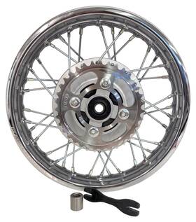 Cru Products Cruwwttr110 Complete Rear Rim Wheel Brake Sprocket For Yamaha Ttr 110 Ttr110