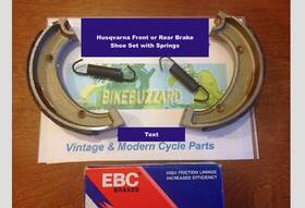 Brp-14-801 Ebc Husqvarna Front Or Rear Brake Shoes And Springs 250-420 1970s-80s New