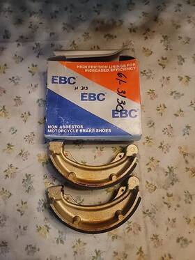 61-3130 Ebc H313 Brakes Motorcycle Brake Shoes Tucker Rocky New Old Stock