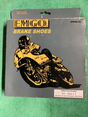 Emgo 93-39117 Rear Brake Shoes For Honda 650/750