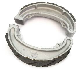 93-39160 Emgo Grooved Font / Rear Brake Shoes - Honda Xl175 Cb250 Cr250 Mt250 Xl250 Xl350