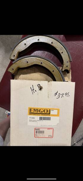 2949-1978 Emgo 93-46002 Harley Davidson Brake Shoes Fits 2949-1978 Emgo 93-46002 Harley Davidson Brake Shoes Fits