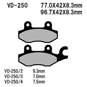 Vd-250 For Suzuki Burgman 200 14-18 Vesrah Rear Organic Semi-metallic Brake Pads