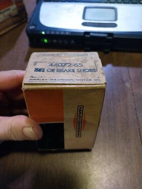44072-65 Harley-davidson Aermacchi Genuine Nos M65 M50 Mc65 Brake Shoes In Box