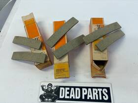 Harley-davidson 44100-73 Nos Aermacchi Drum Brake Shoes Linings 3 Pair