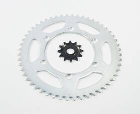 808740 Race-driven Sprockets Fit Yamaha Yz125 2005 - 2014 Front And Rear 12/52 Silver
