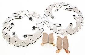 A-21453 Race-driven 2002 Yamaha Wr250f - Front And Rear Riptide Brake Rotors Mudrat Pads