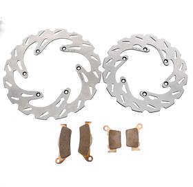 A-53499 Race-driven Front And Rear Riptide Brake Rotors Pads Fits 2004 - 2009 Ktm 300 Exc
