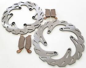 A-81625 Race-driven 2001 Yamaha Wr426f Front And Rear Riptide Brake Rotor Mudrat Pads