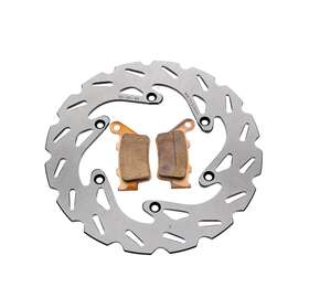 F-53526 Race-driven Rear Riptide Brake Rotor Discs And Pads Fits 1998 - 2002 Ktm 380 Sx