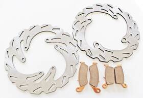 P-33117 Race-driven 1998-2001 Honda Cr125 Front And Rear Riptide Brake Rotor Disc Mudrat Pads