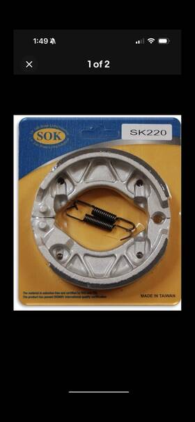Sok Sk220ws Rear Brake Shoes Springs Fit Yamaha Xj 125 Vino 2004-2009 Vino125 Yj125