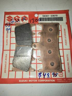 59301-33870 Suzuki Nos Front Brake / Disc Pads Gsx1300 Hayabusa 1999-2003 59301-33870 Suzuki Nos Front Brake / Disc Pads Gsx1300 Hayabusa 1999-2003