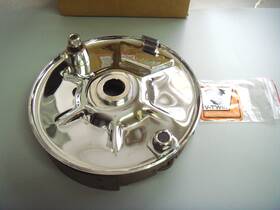 V-twin Manufacturing 22-0040 Harley Brakes Backing Plate Mechanical Rear Knuckle Pan Chrome V-twin X9