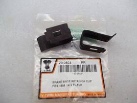 23-0603 V-twin Manufacturing 2 - Hydraulic Brake Shoe Retainer Clip Set For Harley Davidson Hd-452