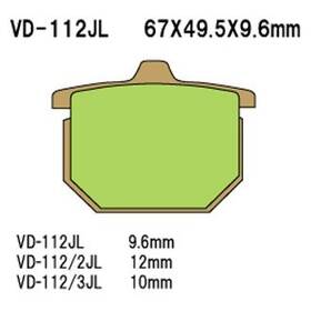 Vd-112 Vesrah Vd-112/2jl For Honda Goldwing 1100 80-81 Front Sintered Metal Brake Pads