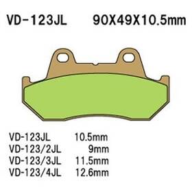 Vd-123 Vesrah Vd-123/3jl For Honda Shadow 1100 1987-1993 Rear Sintered Metal Brake Pads