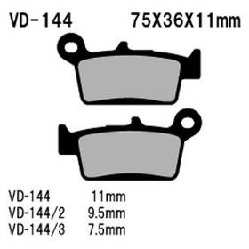 Vd-144 Vesrah Vd-144/2 For Suzuki Rm125 2006 Rear Organic Semi-metallic Brake Pads