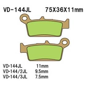 Vd-144 Vesrah Vd-144/2jl For Suzuki Rm125 2006 Rear Sintered Metal Brake Pads
