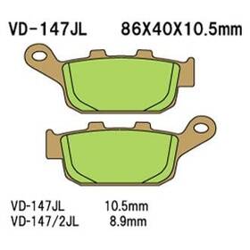 Vd-147 Vesrah Vd-147/2jl For Suzuki Sv650 2018 Rear Sintered Metal Brake Pads